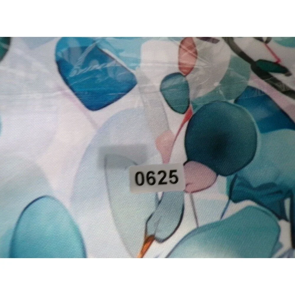VCNY Eucalyptus Watercolor Valance 54 x 18 in Teal Blue Polyester
